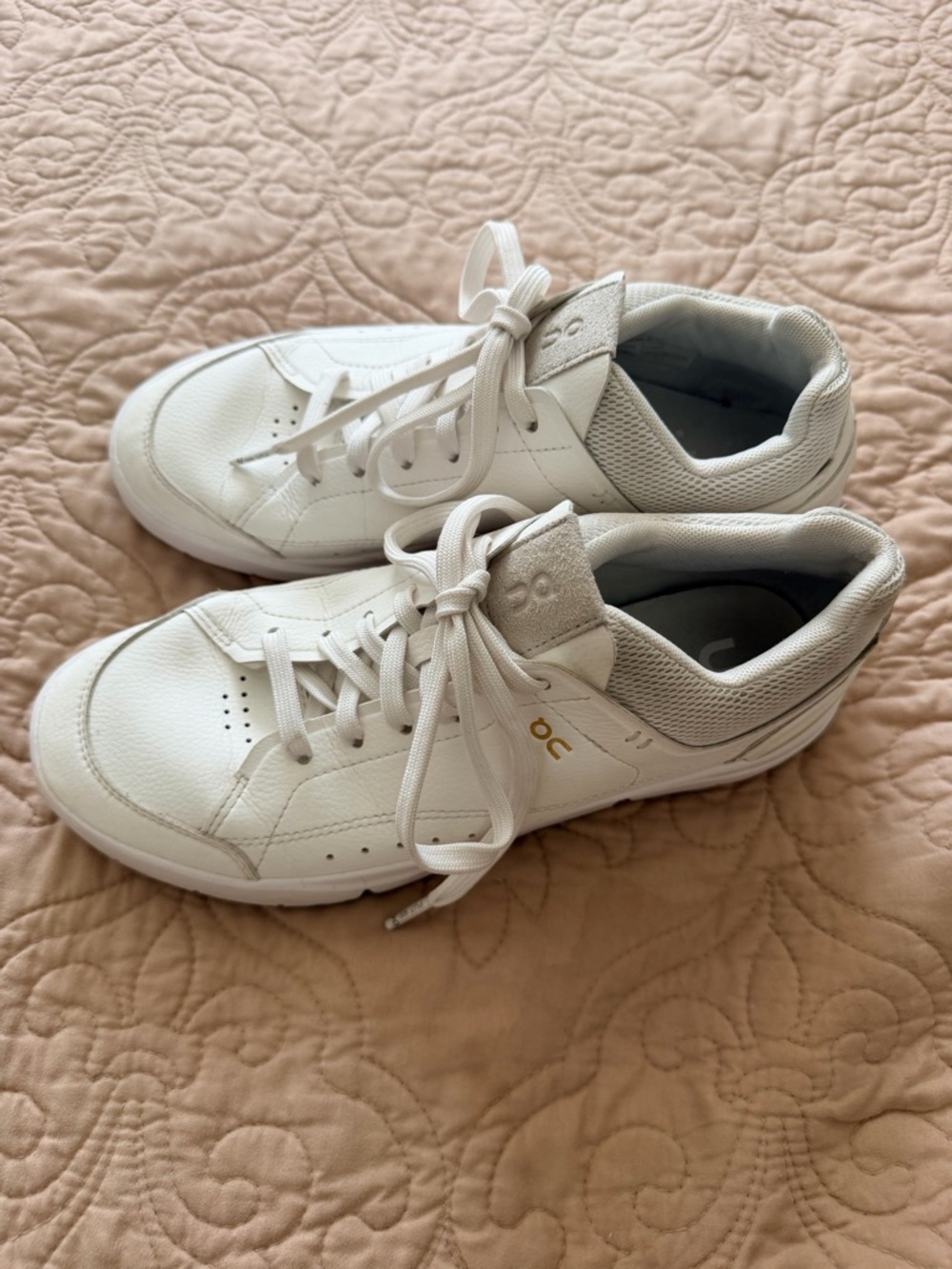 On Running White Mesh Trainers with Subtle Logo